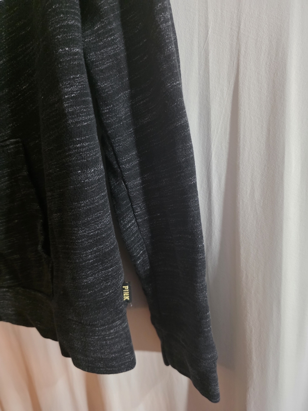 PINK Victoria's Secret Gray Marled Full Zip Hoodie Size Medium - Picture 4 of 9